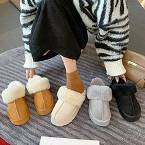 더구두 포근 키높이 어그 털슬리퍼-6008