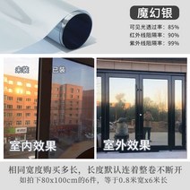 UV 필름 유리창 시트지 정전기 필름 글라스 스티커 창문 부착 자외선 차단 단열광투과 불투명 화장실 래쉬가드 필름, 01 판타지 실버（단방향 투시）단열방폭