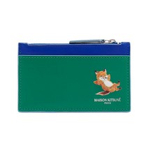 [메종키츠네] 칠랙스 폭스 롱 지퍼 카드 홀더 KU05326LC0029 P374 GRASS