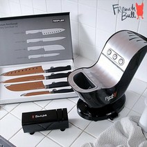프렌치불 나이프케어 살균 소독기 + 칼4종 전동칼갈이, 화이트