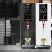 커피온수기 카페 디지털 화면 핫워터 자동 가열기, 단일 온수기 60L 화이트