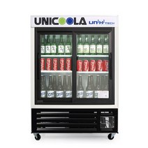 국내산 업소용 냉장 쇼케이스 투도어 UN-300HR 수평 우유 음료수 주류 냉장고, B지역