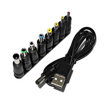 범용 전원 케이블 USB-DC 5.5*2.1mm 잭 5V 충전 코드 CCTV 카메라 TV 박스용 8 개 가능 커넥터 팁 포함