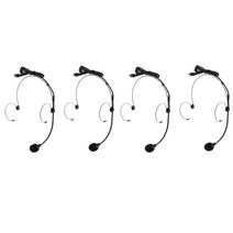 아이돌마이크 가수마이크 4pcs 이어 후크 유선 헤드셋 headworn 마이크 블랙 3.5mm 스트레이트 앵글