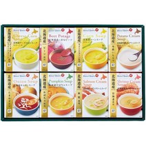 홋카이도 스프 선물 (새우 크림 옥수수 남작 연어 크림 호박 양파 치즈 콘 붉은 비트 각 1 상자), One Color, One Size