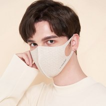 [미국FDA 승인] 본에코 수드래곤 항균마스크 /국내최초 친환경소재(GRS인증) /비말차단+항균 99.9 편한호흡 /빨아쓰는 마스크 /블랙 /항균 마스크, 1개, 1개, 본에코 패턴_베이지M