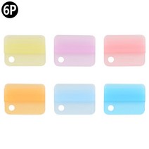 6가지 컬러 예쁜 반투명 플라스틱 클립 서류클립 페이퍼클립