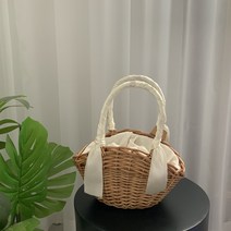 라탄백 휴양지 가방 피크닉 야채 바구니베트남 등나무 가방한국 밀짚 핸드백대나무 짜기