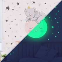 시트지 어린이방 꾸미기 곰돌이 스티커 집꾸미지 인테리어 우주 하트 형광 야광 벽지, 01.우주여행