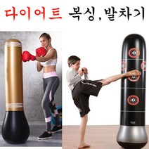 [Lenwave] 다이어트 히트백 샌드백 권투 복싱 발차기연습, 블랙