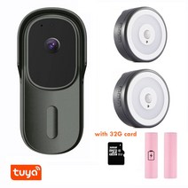 현관 문 인터폰 가정 사무실 Tuya-비디오 인터콤 초인종 무선 카메라 DC 배터리 전원 도어 핍홀 알렉사와, Option 6