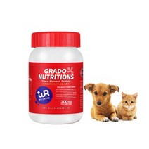 애견 강아지 영양제 GRADO애완동물용 미량 성분 고양이 골든 테디 시베리안 허스키 개 피카카 방지 헤어 컬러 차이 200 탭 체중 증가