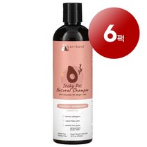 리암마켓 Kin+Kind 킨 카인드 자주 자꾸 긁는 강아지 고양이용 천연 로즈메리 페퍼민트 샴푸 천연 354ml 1팩, 6팩