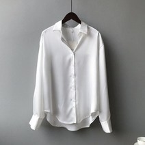 샤틴블라우스 여성 실크 새틴 봄 남방 209806