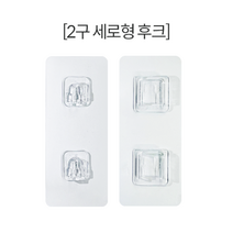땡스땡스 착붙 매직후크 스티커, 2구 세로형 5쌍 & 1구 10쌍