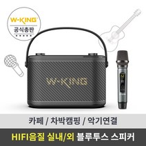 휴대용 블루투스 스피커 악기연결가능 (무선 마이크 포함) [더블유킹 W-KING] Camigo H10S