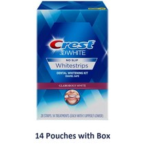 치아 미백제 3D 화이트 치아 스트립 크레스트 글래머러스 25x Vs 치약 치과 키트 보너스, 02 14 Pouh