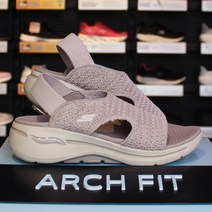 스케쳐스 고워크 아치핏 여성 샌들 족저근막염 아치무너짐방지 경량화 발편한샌들 충격흡수 #베이지