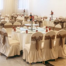 웨딩홀 의자커버 고탄력 프릴커버 호텔 연회장 예식장, 42x93cm, 다크 퍼플, 1개