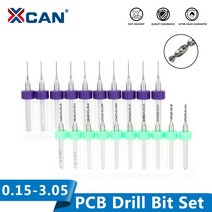 미니 전동 드릴 Xcan 10pcs 0.15-3.05mm carbied pcb 미니 드릴 비트 인쇄 회로 기판 드릴링 3.175mm 생크 pcb 드릴 비트 세트, 3.05mm, 2박스(20개)