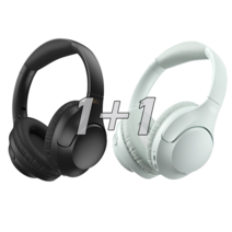 1+1 QCY H2 큐씨와이 블루투스 이어폰 노이즈 캔슬링 무선 헤드폰 헤드셋, 1+1 01-02 민트+블랙