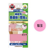 가와구찌 기본 면 의류 수선 패치 테이프 보수포 수선용품, 핑크