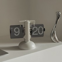 엠스퀘어 차라락 레트로 아날로그 감성 인테리어 플립시계 집들이선물 탁상시계, 그레이, 03. 유니크 믹스
