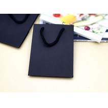 크라프트 명품 소량쇼핑백제작 세로 종이 가방 쇼핑백 예쁜 무지 종이 가방 S 블랙, 단일