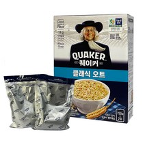 퀘이커 클래식 오트밀 1.5kg (750g x 2개입) 대용량 귀리 씨리얼 코스트코, 1박스