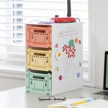 아이카사 박스 아파트먼트 Mini White 미니 화이트 3단 서랍장 수납장 정리함 수납박스 수납바구니 수납함 폴딩박스 모듈 가구, 1개