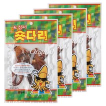 한양식품 숏다리 조미 오징어 다리 간식 맥주 안주 주전부리, 20g, 4개