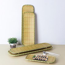 WICKER TRAY 다모양 틈새없는 대나무 채반 소쿠리, 장직사각채반