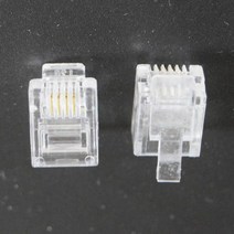 rj11 CON64 전화커넥터 전화플러그 (TTCON64) RJ11 커넥터 6P4C (투명/100개) (제스트)_937EA, 제스트 본상품선택