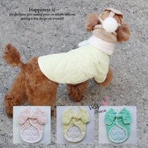 정품 강아지 코코아허니 깔깔이 하트 누빔 자켓, 민트색 S 소