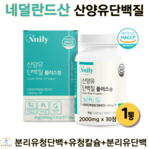 산양유 단백질 분말 파우더 프로틴 30정 정제형 산양초유 유청 단백 칼슘 WPI 퀄리고트 HACCP 인증, 1통
