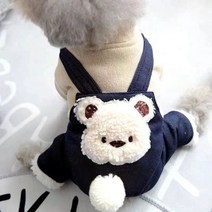 강아지 겨울 옷 티셔츠 애견의류 소형 개와 고양이용 귀여운 잠 부드럽고 통기성 개 액세서리 코트, 16.Bear Beige - XS0.5kg