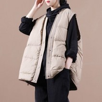 해외 무역 오리지널 여성 싱글 클리어런스 다운 코튼 패딩 조끼 겨울 루즈핏 겉옷