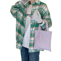 러블로어 소프트윈터 루즈핏모직 체크셔츠