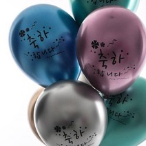 기타 바보사랑[파티쇼]네오30cm크롬인쇄풍선(축하합니다10개입) 파티 풍선