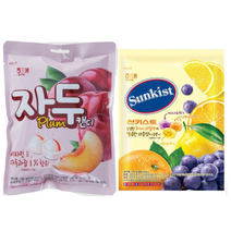 해태 자두캔디 130gx2개+썬키스트캔디 125gx2개(총4개), 4개