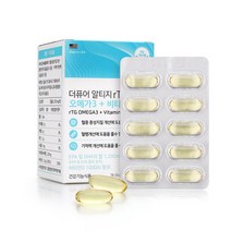 더퓨어 알티지 오메가3 비타민D 60캡슐 효능 성분 rTG 음식 불포화지방산
