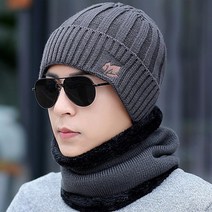 joyce shop 겨울 기모 바라클라바 방한용품 넥워머 비니 털모자 목도리 겨울모자 니트 방한모자, 그레이