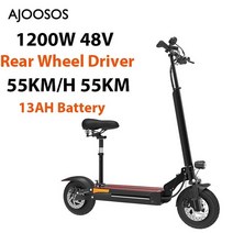 접이식 렌탈 휠 48V 26AH 접이식 전기 스쿠터 좌석 100KM 장거리 호버 보드 60 KM/H 킥 통근, 02 55km-13ah 48v