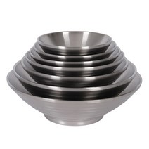 주방이지몰 진성울트라스테인레스 이중파도볼 주방용 그릇 냉면그릇 18cm, 1개, 냉면기20cm