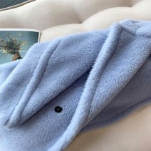 알파카코트 울 숏 하프 밍크 여성 트렌치 니트 무스탕 여성용 빈티지 테디 베어 코트 중간 길이 패션 두꺼운 알파카 진짜 모피 따뜻한 루즈 라펠 긴팔 재킷 겨울