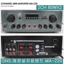 GNS MA-220 2채널 앰프| USB SD AUX 블루투스 지원, 앰프