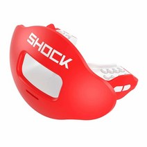Shock Doctor 청소년 성인용 맥스 에어플로우 2.0 립 가드 마우스 풋볼 3500용 OSFA 통기성 넓은 개방 마우스피스 헬멧 스트랩 포함, Red