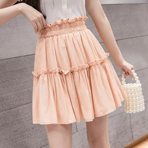 Happy shopping 플리츠 미니 스커트 주름치마 2020 여름 쉬폰 미디엄