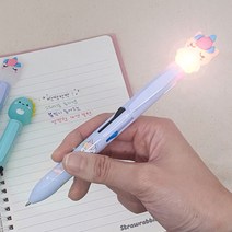 아이윙스 2500 레이지스타 LED 라이트 피규어 4색볼펜 0.7mm 어린이집 유치원 초등학교 입학선물 졸업선물, 랜덤