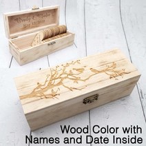 스크랩북 소박한 양장본 위한 용품 게스트 된 결혼식 방명록 새겨진 나무 드롭 상자 마음 Keepsake 대체 소원, [01] 50pcs Hearts, [05] Wood Box 1